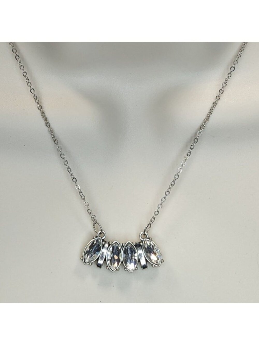 Art Deco Glam Necklace Paparazzi Deco Decadence | Silver Tone NWT Statement Jewe